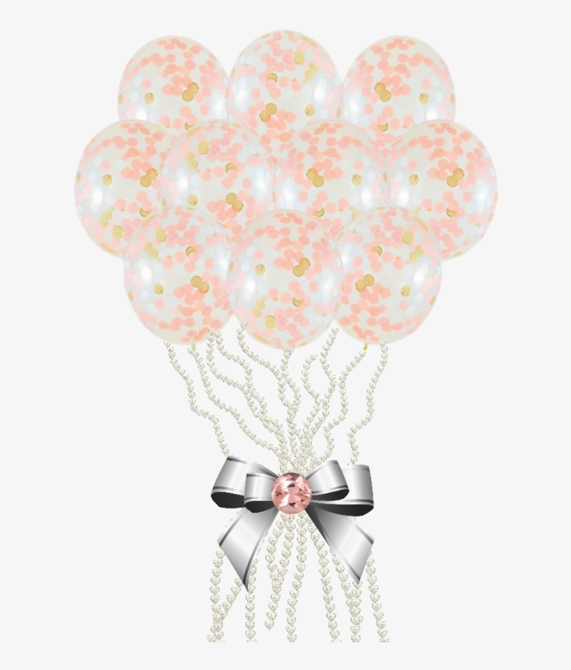 #balloons #balloon #white #rosegold #confetti #pink - Bead, transparent png download