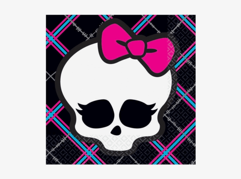 Monster High Beverage Napkins Girls Birthday Decoration - Skull Monster High, transparent png download