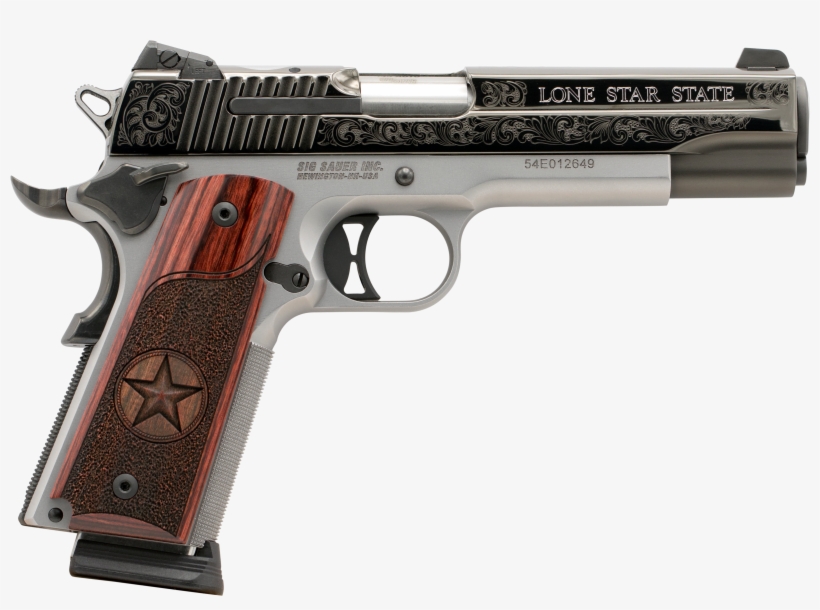 Sig 191145txs 1911 45 Eng Tex Slvr Grp - Springfield Armory 1911, transparent png download