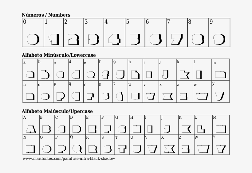 Font Details Parafuse Ultra Black Shadow - Font, transparent png download