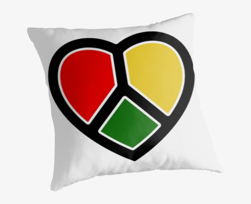 Rasta Heart - Cushion, transparent png download