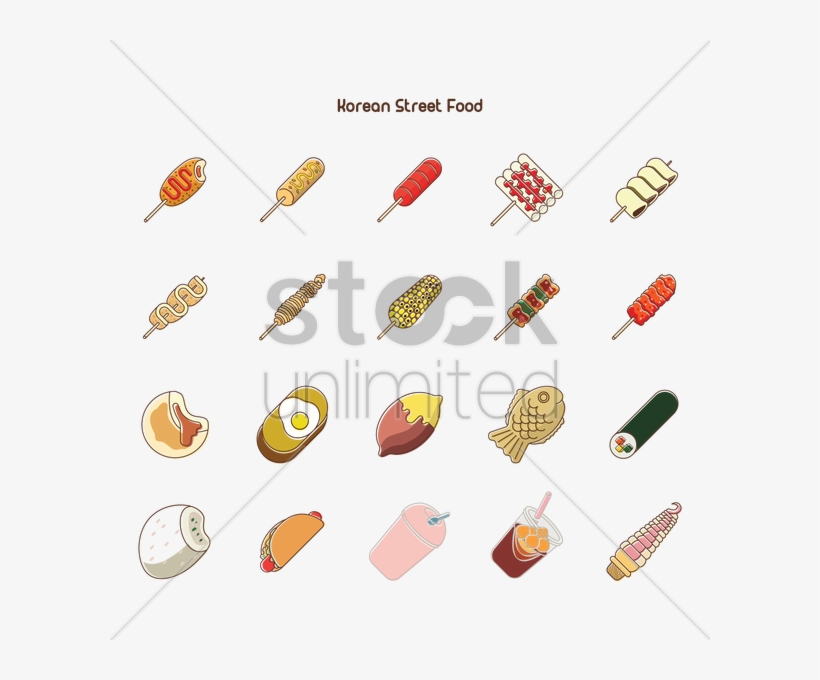Drinking Clipart Korean - Street Food Clipart Png, transparent png download