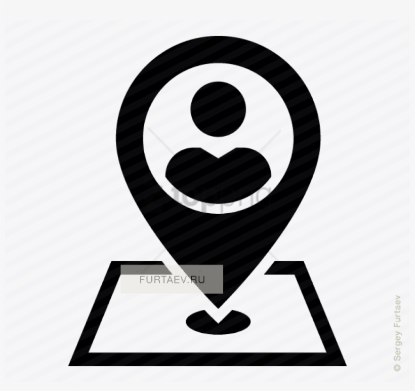 Free Png Vector Icon Of Person On Map Marker - Person Map Icon Png, transparent png download