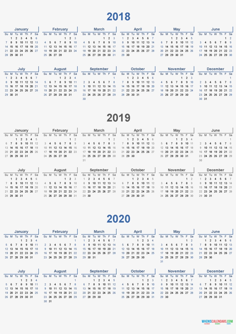 2020 Calendar Png Transparent Picture - 2011, transparent png download