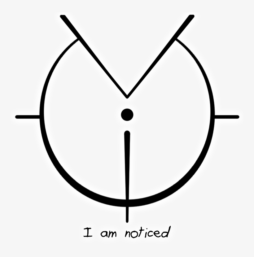 “i Am Noticed” Sigil Requested By Anonymous Spell Books, - Circle, transparent png download