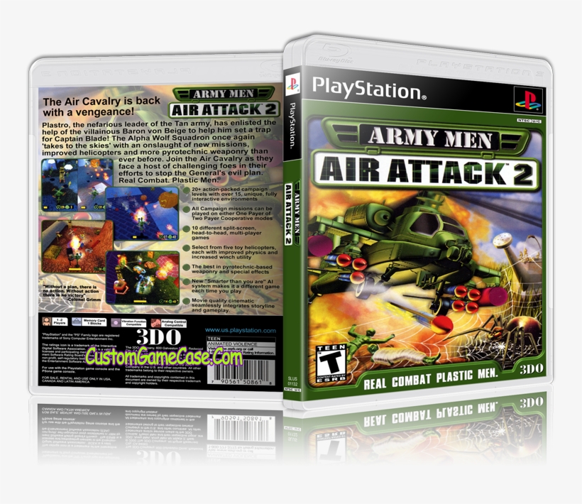 Army Men Air 2 Sony Playstation 1 Psx Ps1 Empty Custom - Army Men Air Attack 2 Psx, transparent png download