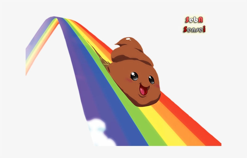 I Tell Her I Called It In To Xerox - Poop On A Rainbow, transparent png download