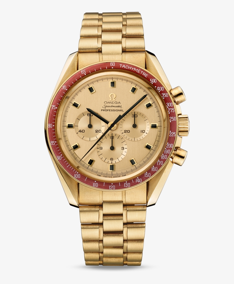 A Speedmaster In Gold For Apollo 11 Model - Omega Speedmaster Apollo 11 50th Anniversary, transparent png download