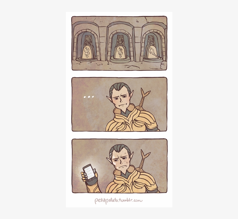 My Highly Realistic Approach To Playing Skyrim - Cartoon, transparent png download