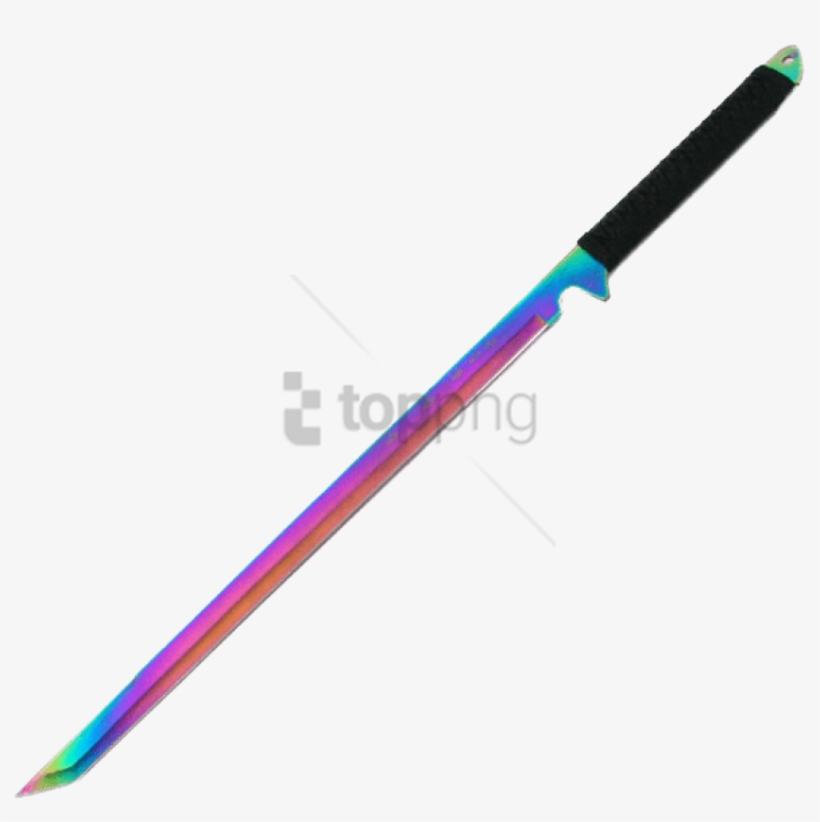 Free Png Rainbow Sword Png Image With Transparent Background - Utility Knife, transparent png download