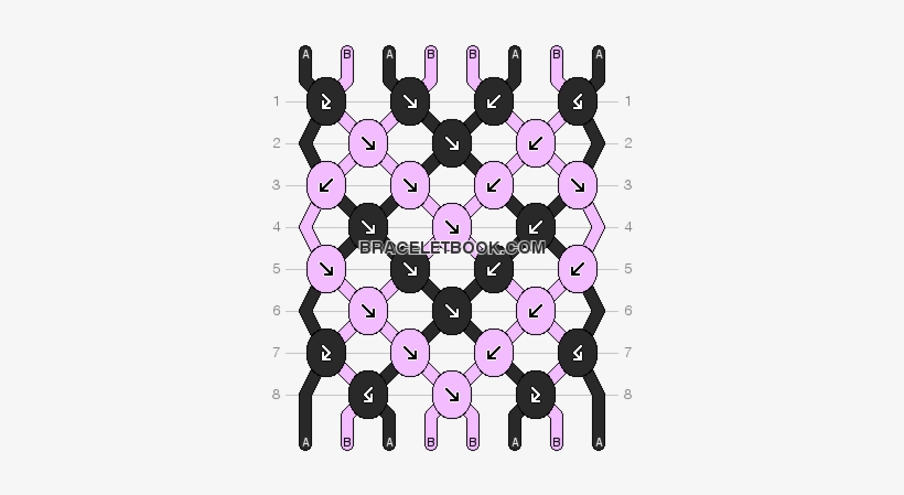 Download Preview - Friendship Bracelet Designs Hearts, transparent png download