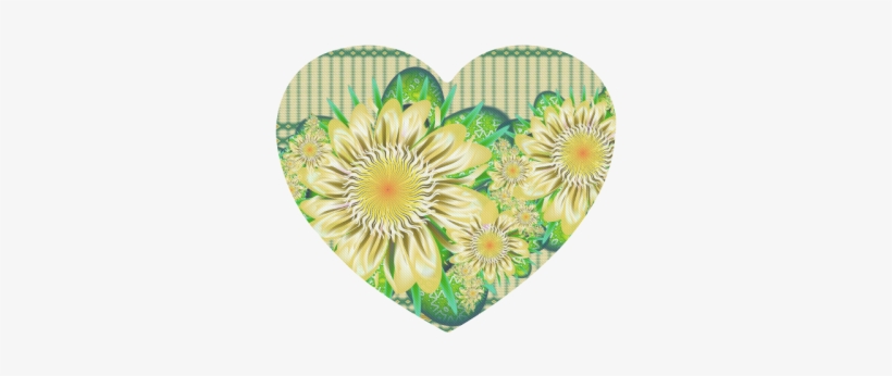 Realism Beautiful Flower Pattern Heart-shaped Mousepad - Realism, transparent png download
