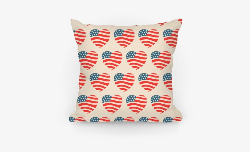 American Heart Pattern Pillow - Bg Para Twitter De Cupcake, transparent png download