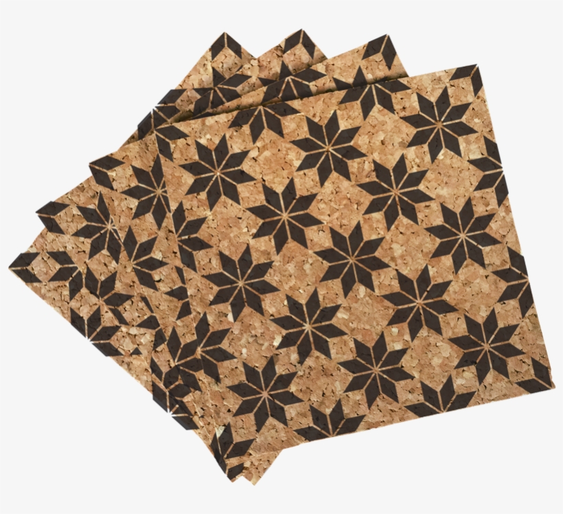 Eight-pointed Star Quilt Pattern Cork Coasters - Drink Coaster, transparent png download