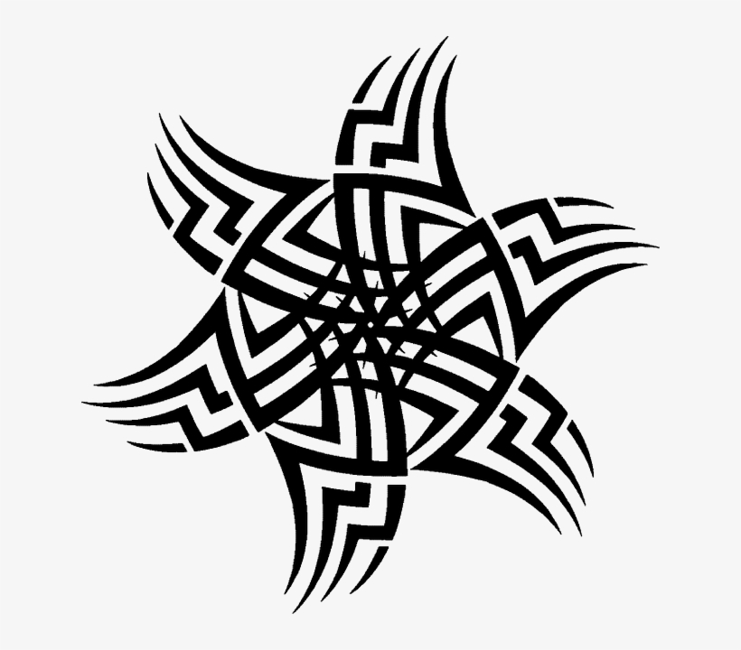 Stylized, Star, Pattern, Circle, Art, Wavy - Tribal Template, transparent png download
