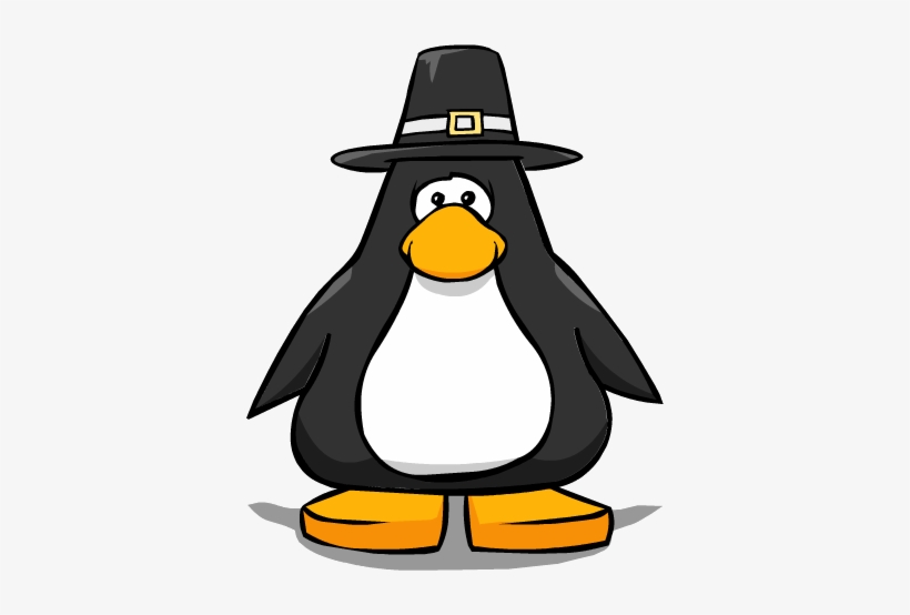 Pilgrim Hat On A Player Card - Penguin With Top Hat, transparent png download
