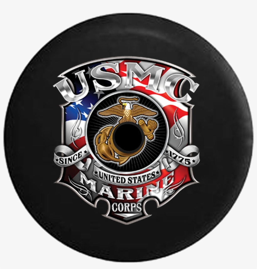 Jeep Wrangler Jl Backup Camera Usmc Marine Corp Since - Fashion Glass Cabochon 20 Mm Charm Bracelet Marine, transparent png download