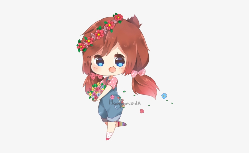 By Macaarons Cute Chibi, Watercolor Mixing, Awesome - Happy Chibi Girl, transparent png download