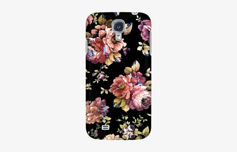 Flowers In Black Vintage Floral Samsung Galaxy & Iphone - Vintage Floral Journal: Vintage Floral Notebook (small, transparent png download