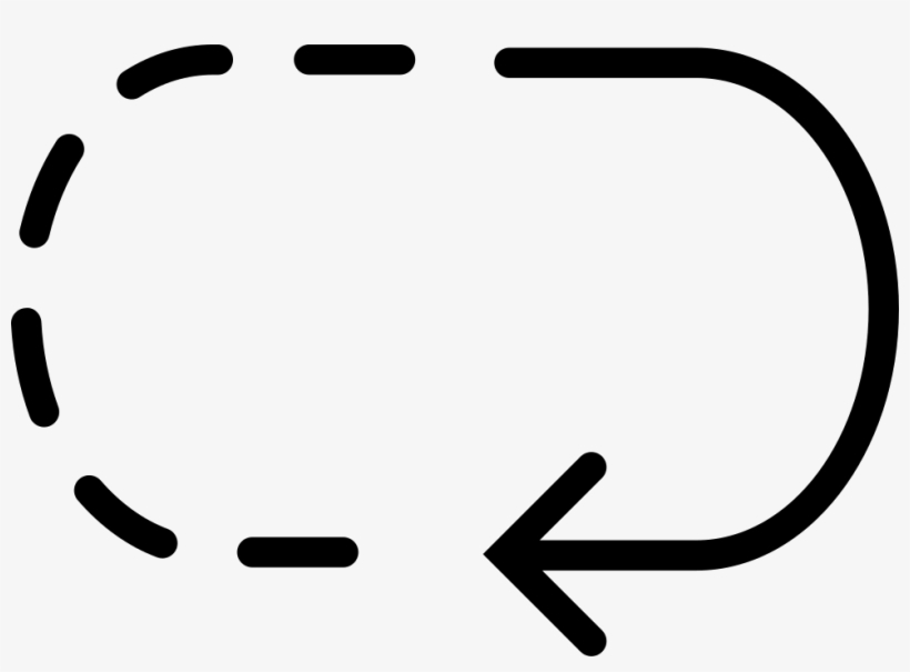 Circular Arrow With Dashed Lines Comments - Curve, transparent png download