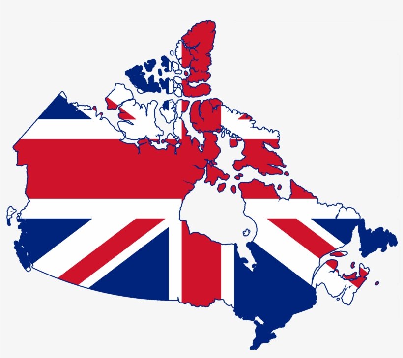 Flag Map Of Canada - Map Of Canada, transparent png download