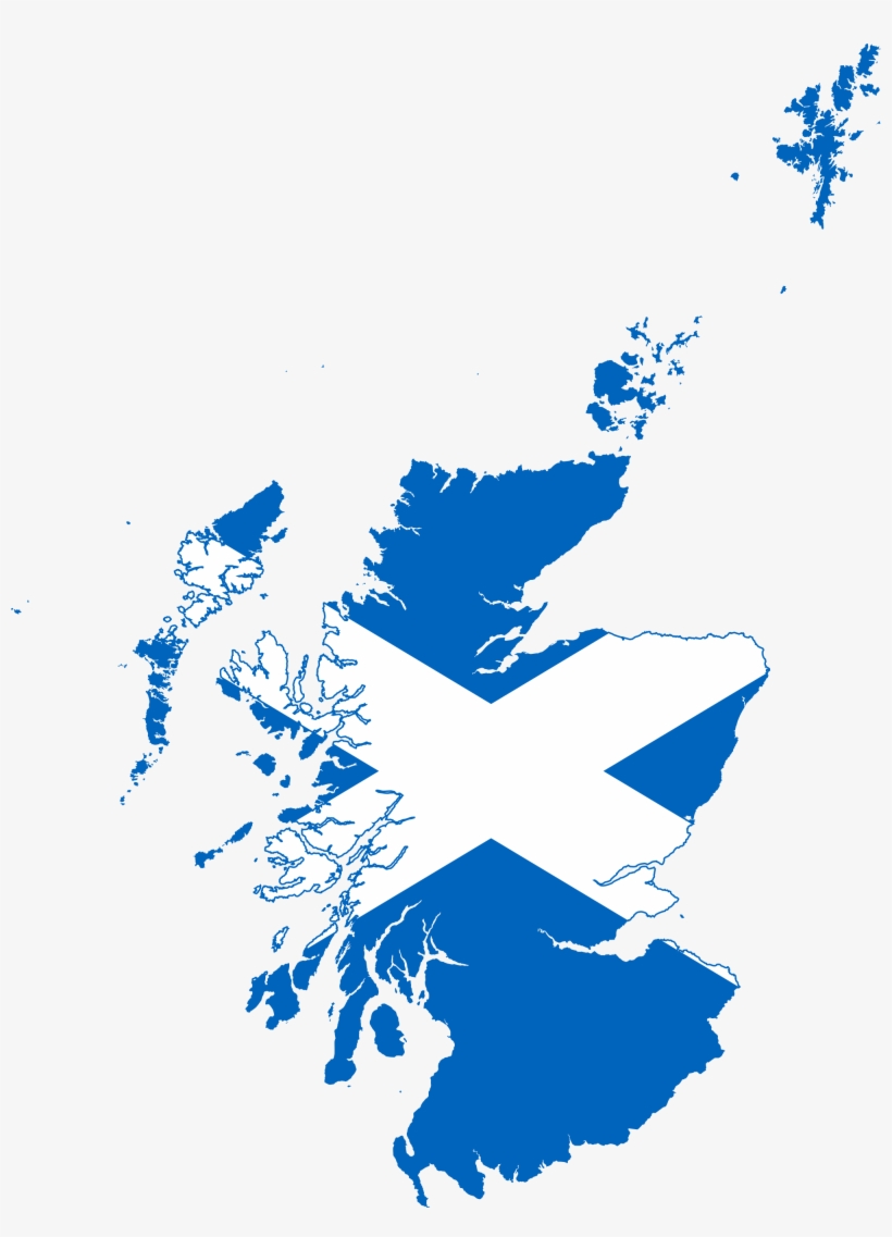 Terrific Scot Land Flag Scotland National St Andrew - Scotland Map Vector, transparent png download