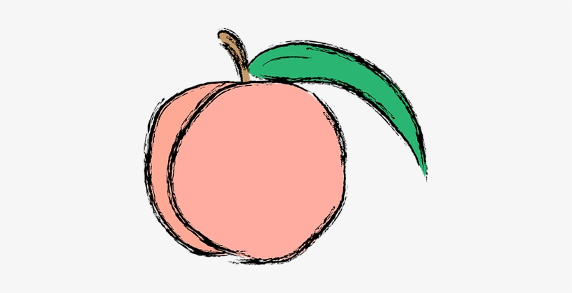 Peach Fruit Food Color Fresh Peach Peach P - Peach Clipart, transparent png download