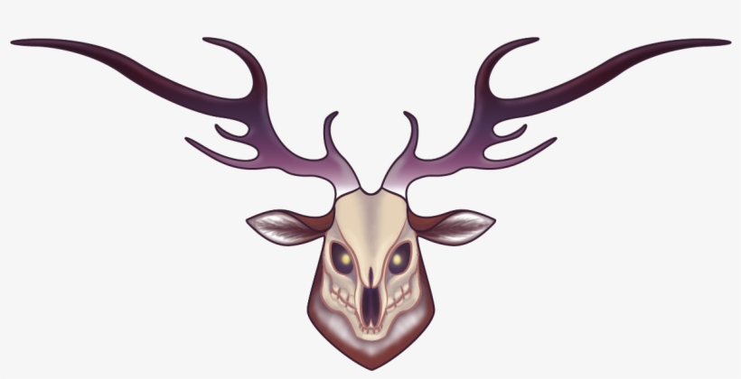 Deer Skull Png Black And White Download - Deer Skull Transparent, transparent png download