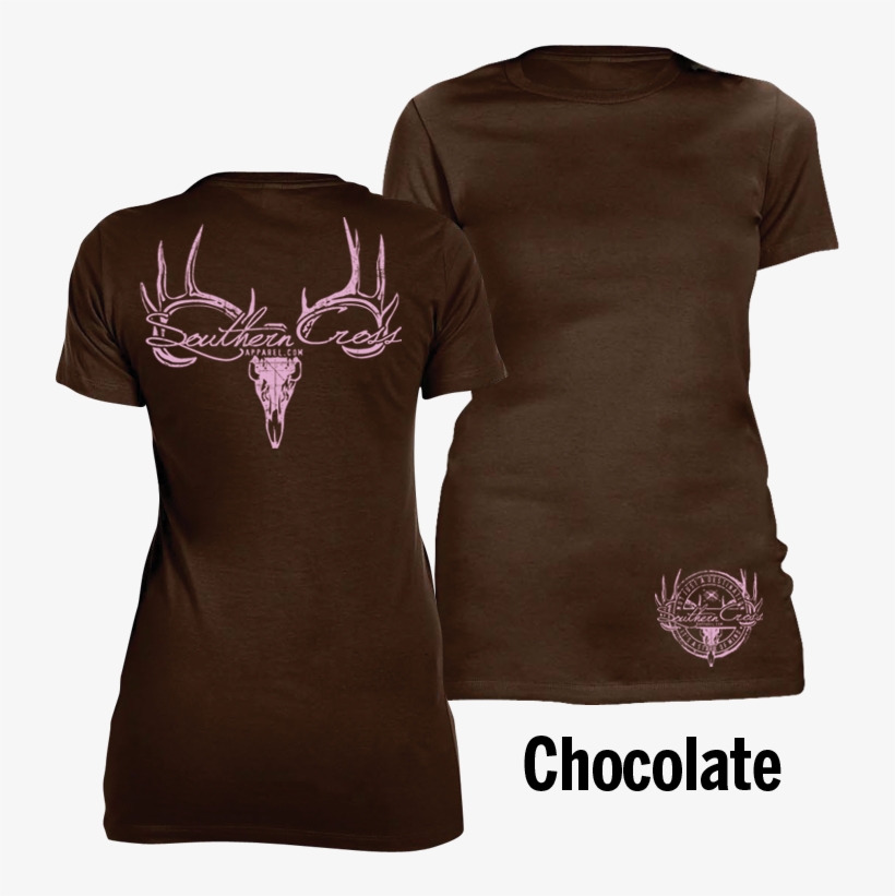 Deer Skull Logo Chocolate X Large, T Shirts - - Black Medium, transparent png download