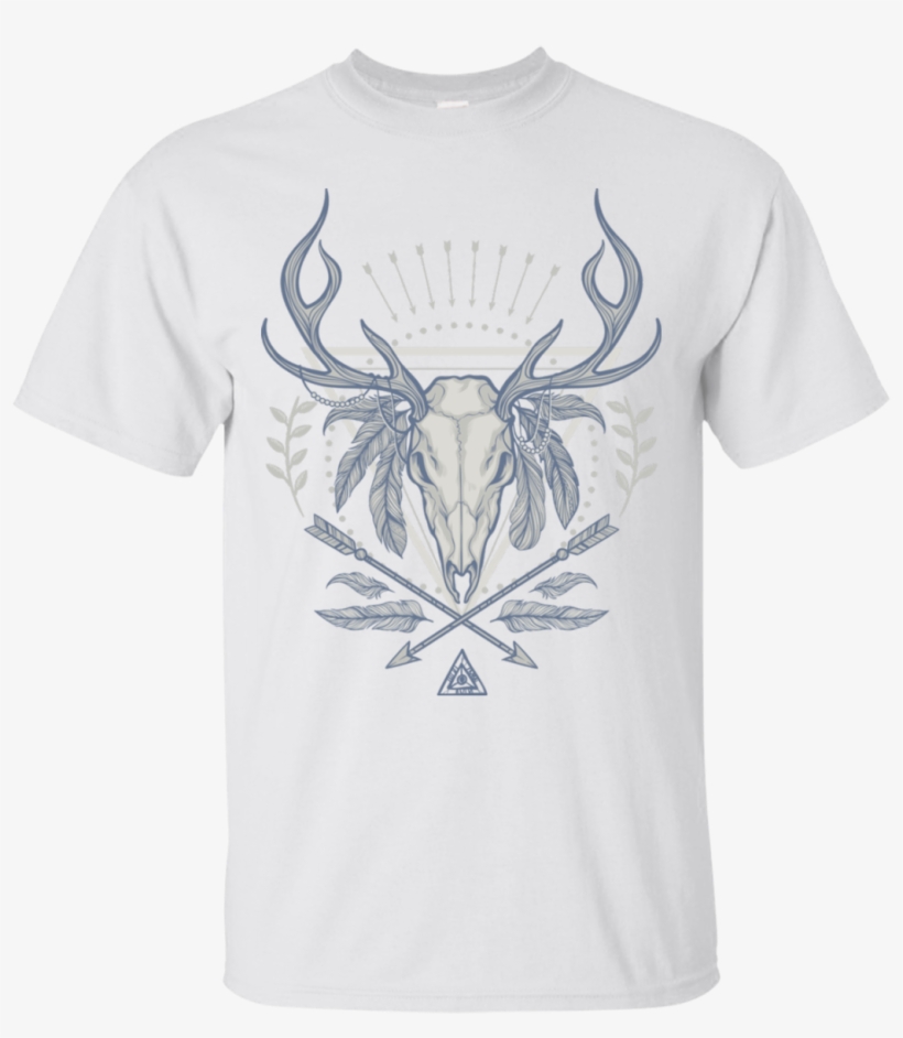Native American Deer Skull Gildan Ultra Cotton T-shirt - Vector Graphics, transparent png download