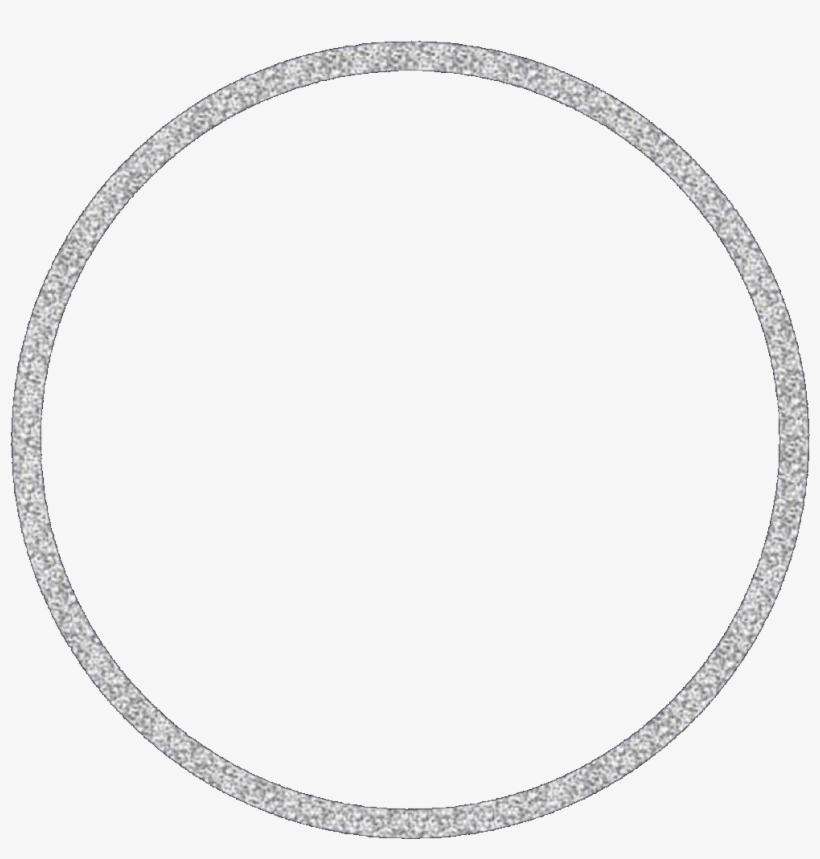 Circle Silver Silvercircle Glitter Frame Circleframe - Silver Glitter