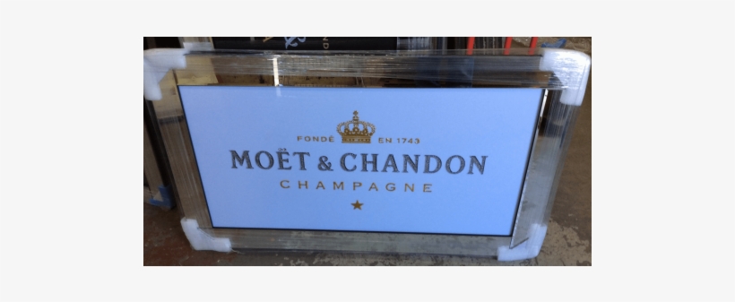 ** Moet White And Gold Glitter Art In A Mirrored Frame - Moet Et Chandon, transparent png download