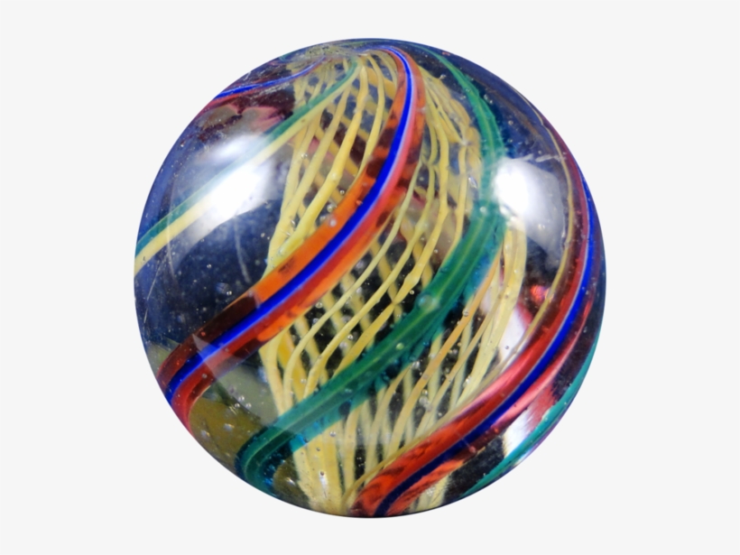 Divided Core Swirls - Latticino Core Marble, transparent png download