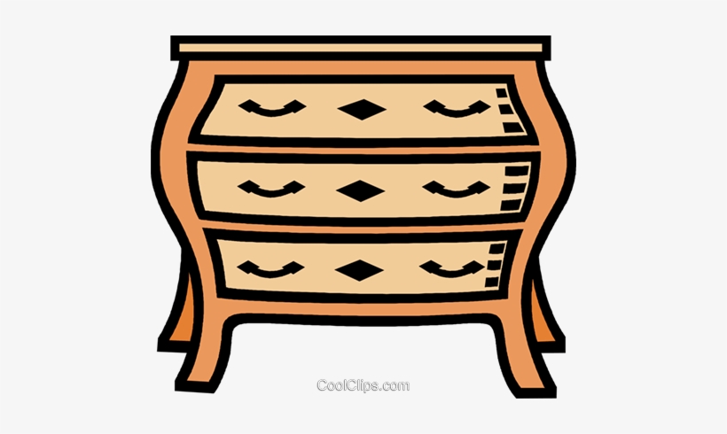 Dresser, Chest, Drawers Royalty Free Vector Clip Art - Chest Of Drawers Clipart, transparent png download