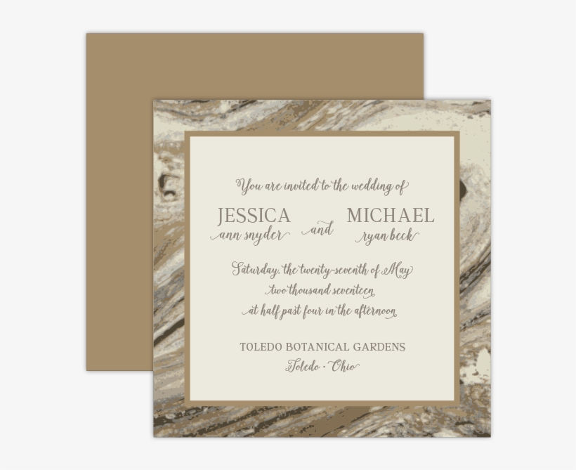 Marble Wedding Stationery Suite - Picture Frame, transparent png download