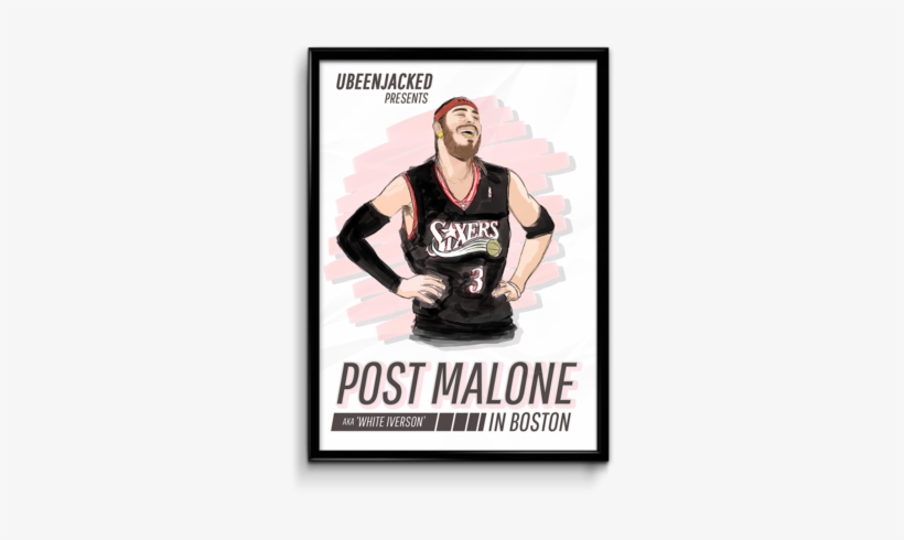 Post Malone Poster - Post Malone Sixers Men Hoodies, transparent png download