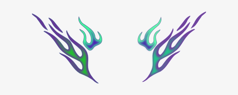Green & Purple Flames Clip Art - Green And Purple Flames, transparent png download