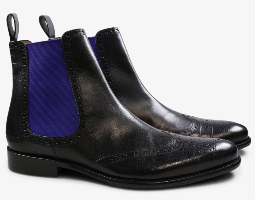 Ankle Boots Erol 32 Black Elastic Purple Flame - Melvin Hamilton Erol 32, transparent png download