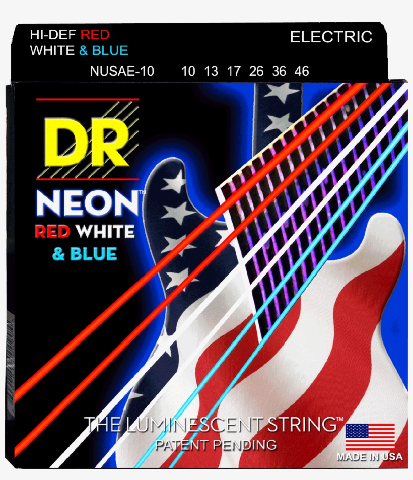 Dr Strings Introduces U - Neon Guitar Strings, transparent png download