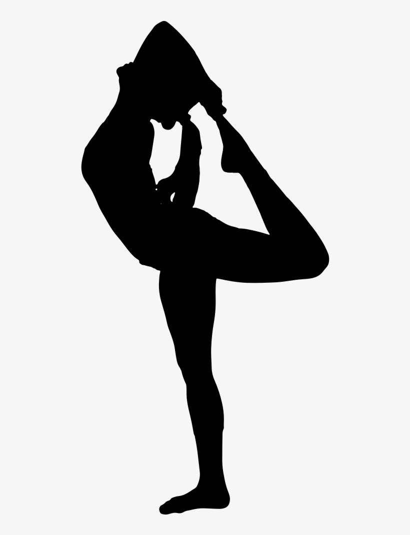 Female Yoga Pose Silhouette - Yoga Pose Png, transparent png download