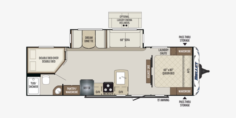 Keystone Bullet 2019 273bhs Fp - Bullet Ultra Lite 272bhs, transparent png download