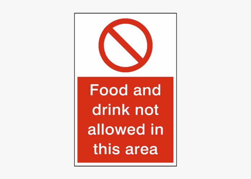 Food And Drink Not Allowed Sign - Smoking Area Sign, transparent png download