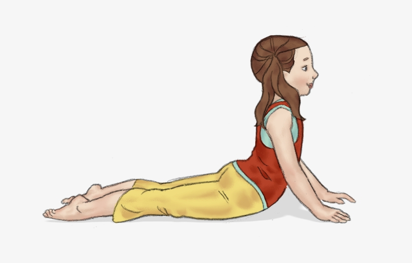 Cobra Pose Pretend To Be A Seal - Upward Facing Dog Kids, transparent png download