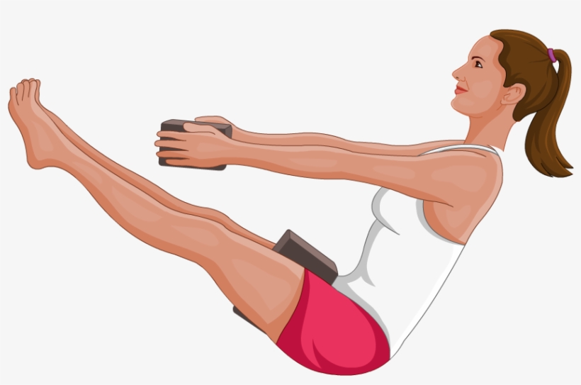 Boat Pose Variation With Blocks - Jumping, transparent png download