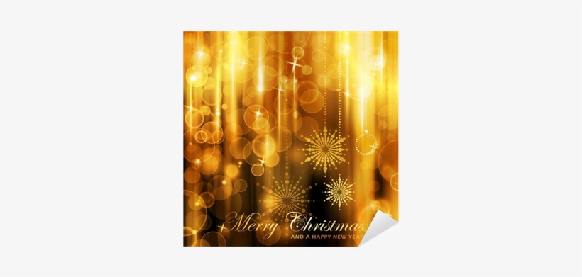 Vinilo Pixerstick Sparkling Luces De Tarjetas De Navidad - Merry Christmas, transparent png download