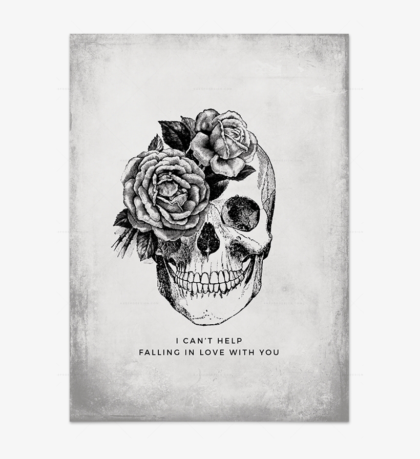 Falling Love Skull - Kaespo Design, transparent png download