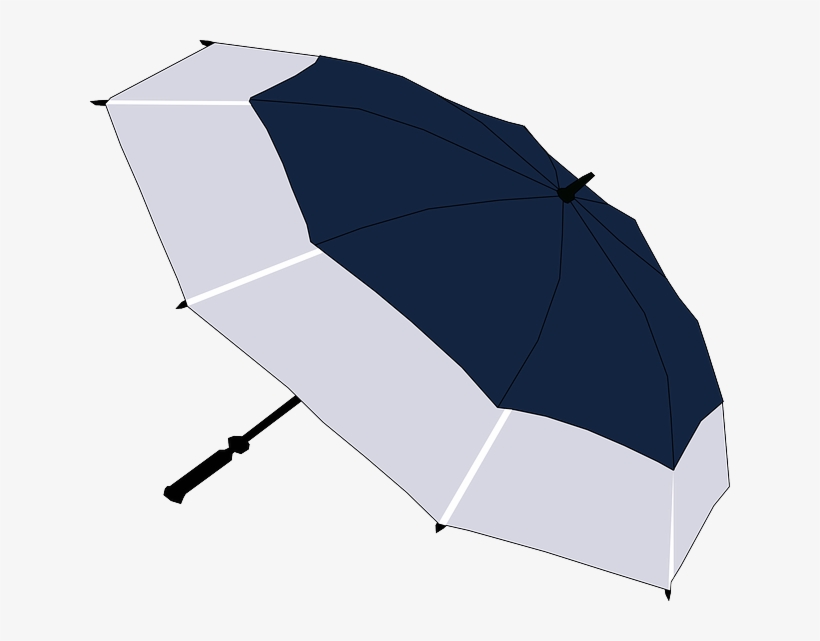 Blue, Umbrella, White, Free, Color, Weather, Rain, - Umbrella Clipart, transparent png download