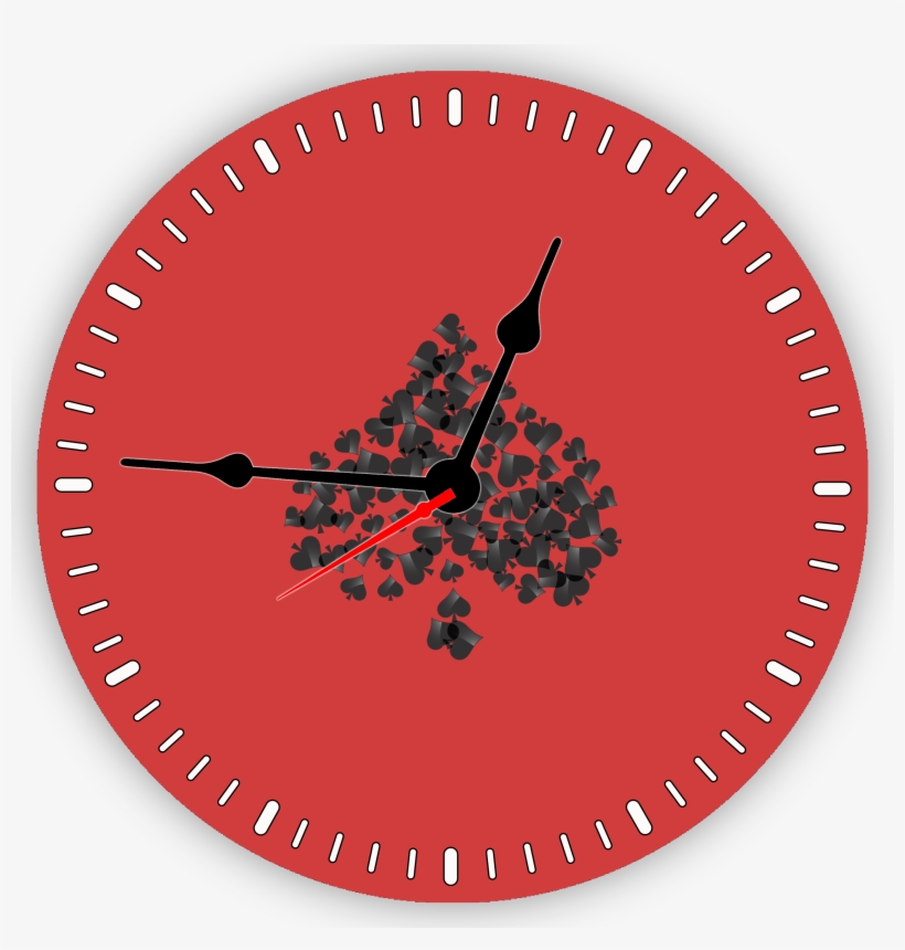 Poker Spade Icon Diwali Clock - Clock, transparent png download