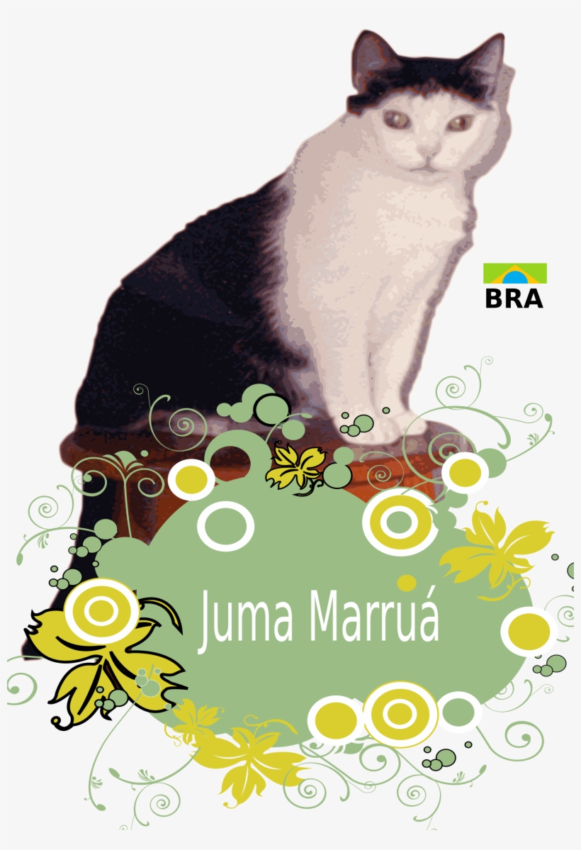 This Free Icons Png Design Of Juma Marrua With Flowers - Cat On Stool, transparent png download