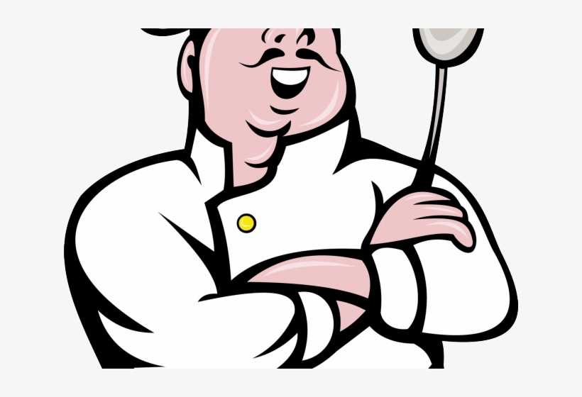 Cooking Clipart Head Chef - Chef With Spatula Png, transparent png download